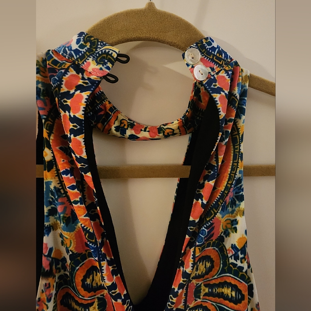 Hale Bob Leopard Print Colorful Trapeze Dress Wit… - image 8